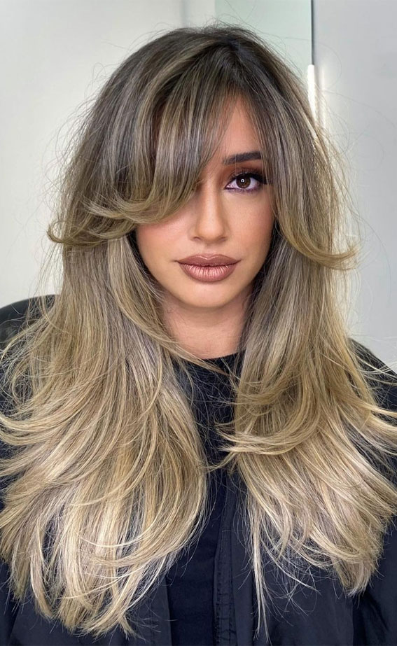 50+ Different Styles of Layered Haircuts : Dimensional beige tones