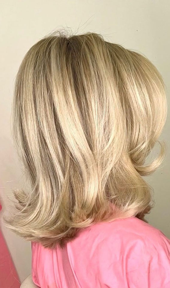 50+ Different Styles of Layered Haircuts : Blonde Bob with Highlights