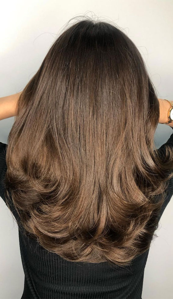 50+ Different Styles of Layered Haircuts : Brown Balayage Layers