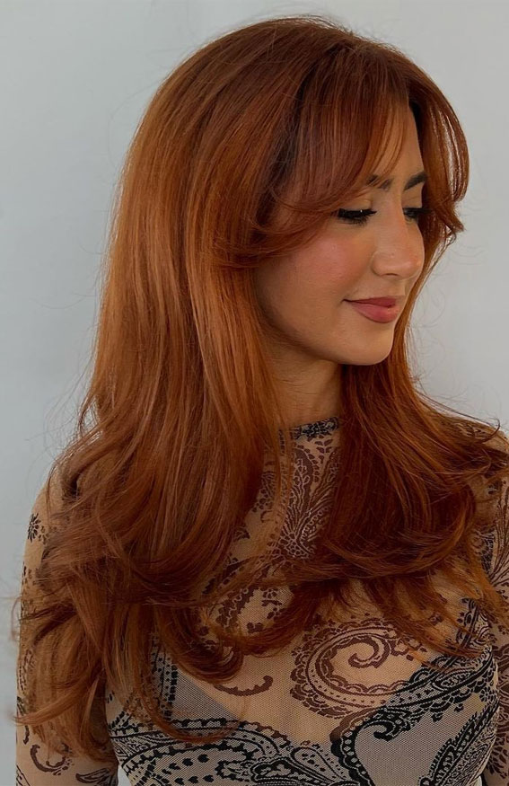 50+ Different Styles of Layered Haircuts : 70s Layers + Copper Beauty