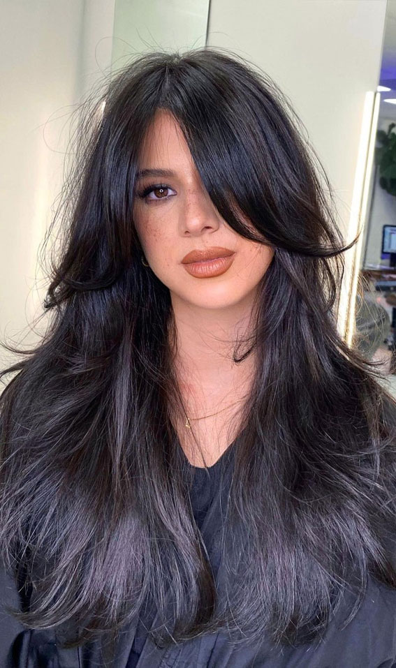 Orange County Hairstylist | Balayage hair #brunette #straighthair #sexyhair  #huntingtonbeach #longhairstyles #layers #fringe #blondehair #hairgoals  #curtainbangs ... | Instagram