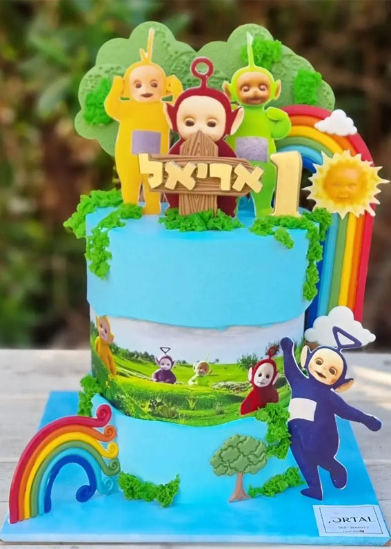 30 Cute Teletubbies Cake Ideas : Lovely Sun Over The Rainbow
