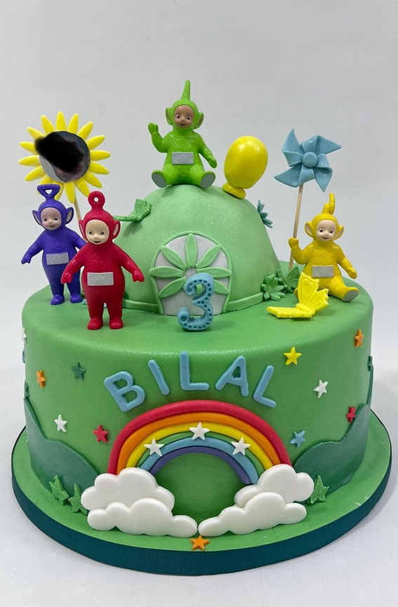 30 Cute Teletubbies Cake Ideas : Third Birthday Cake