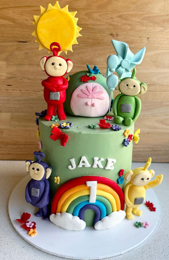 30 Cute Teletubbies Cake Ideas : Matcha Green Teletubbies Cake