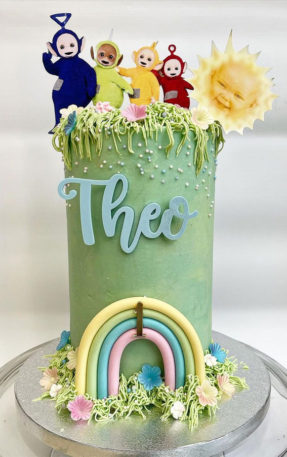 30 Cute Teletubbies Cake Ideas : Mint Green Cake