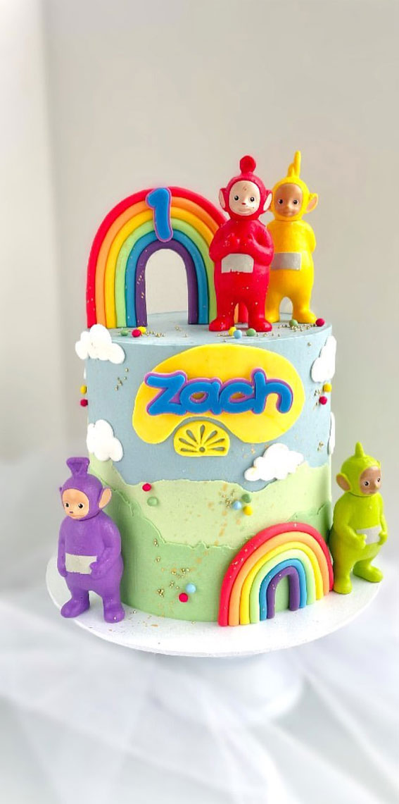 30 Cute Teletubbies Cake Ideas : Teletubbies Cake for 1st Birthday
