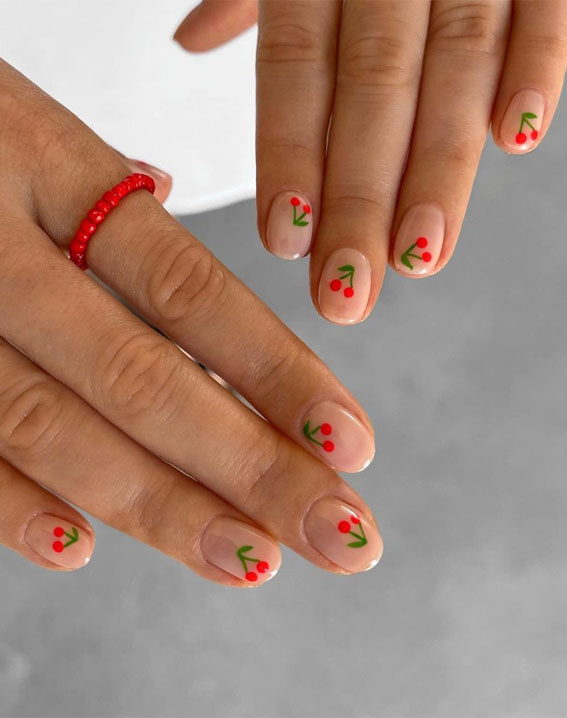 Cute Spring Nails To Inspire You : Little Cherries
