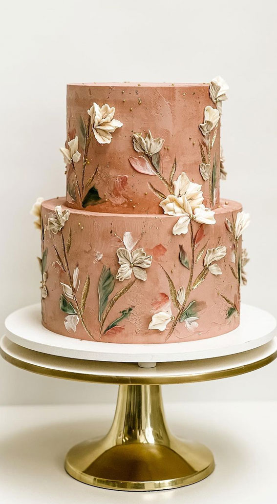 Beautiful 50+ Wedding Cakes to Suit Different Styles : Aged Terracotta