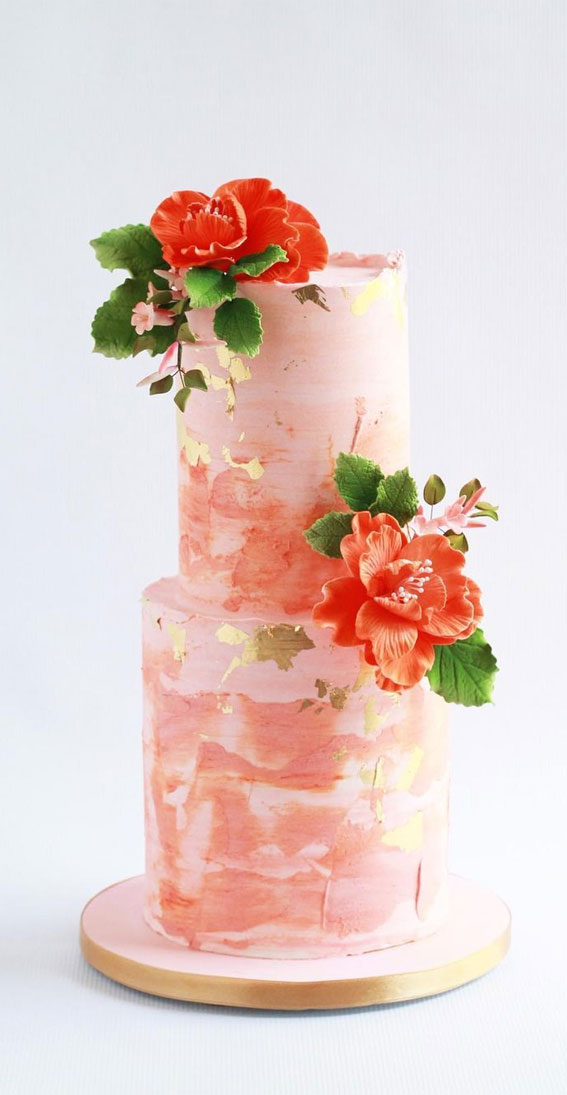Beautiful 50+ Wedding Cakes to Suit Different Styles : Ombre Orange Cake