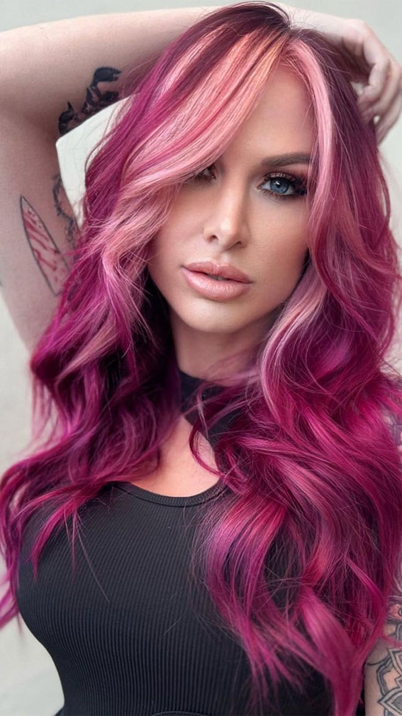 25 Creative Hair Colour Ideas to Inspire You : Powder Pink Face Framing