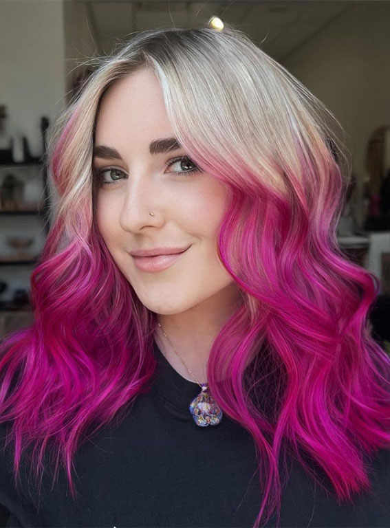 Scarlet Blush: Red and Pink Hair Inspiration | Fashionterest