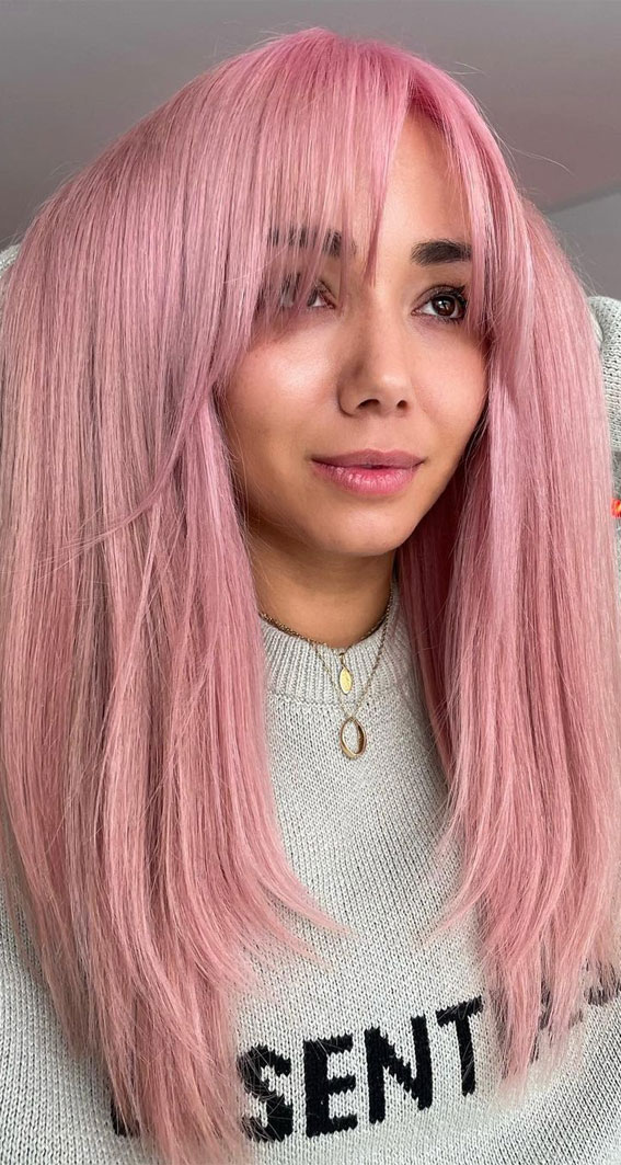 25 Creative Hair Colour Ideas to Inspire You : Pink Powder Layers