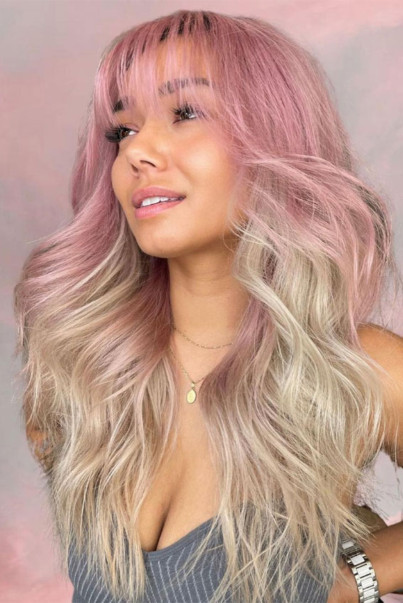 25 Creative Hair Colour Ideas to Inspire You : Pink and Blonde