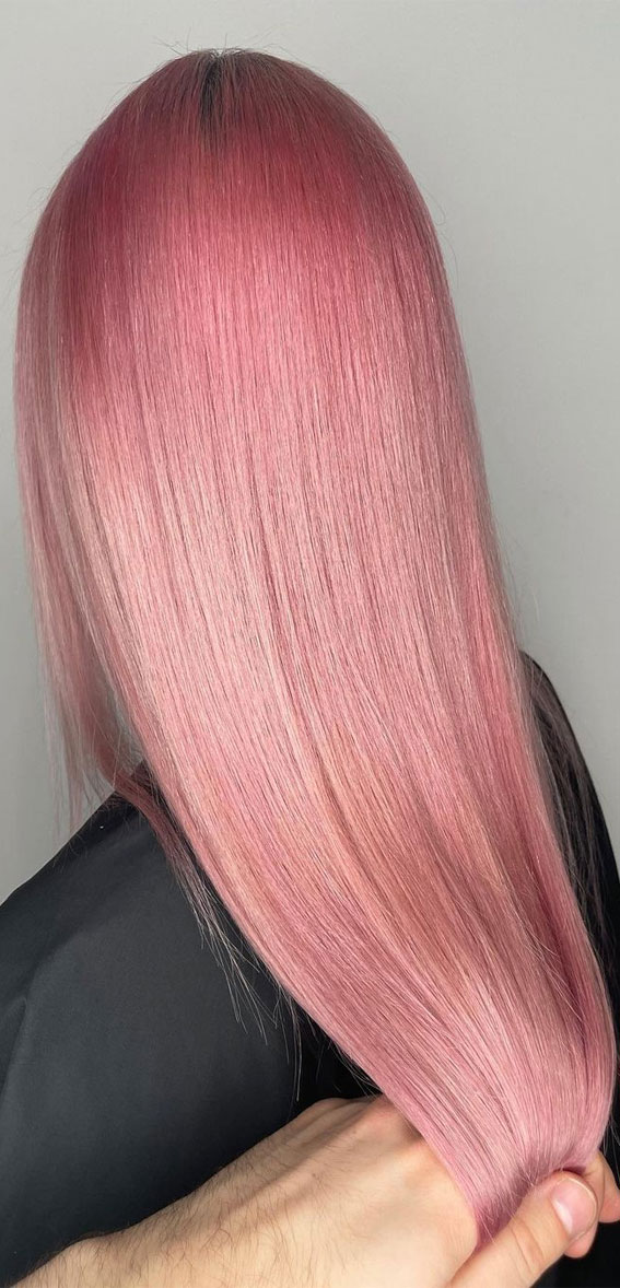 25 Creative Hair Colour Ideas to Inspire You : Powder Pink
