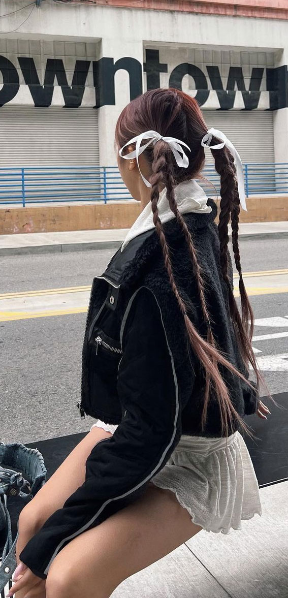 41 Cute Hairstyles to Rock The Festival : Four Braids