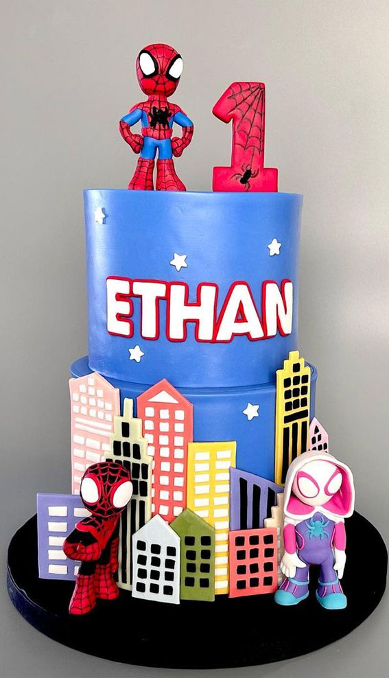 45 Cake Ideas to Remember for Baby’s First Milestone : Spiderman Cake