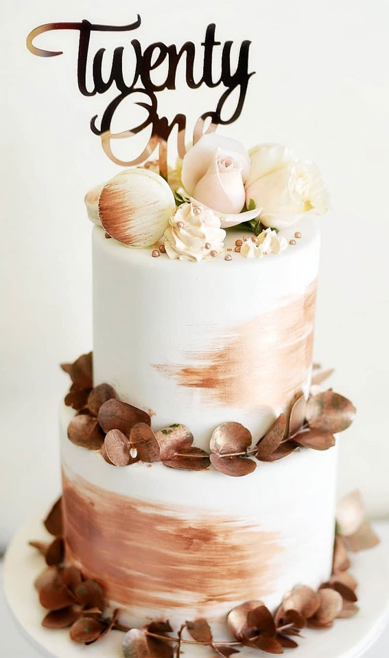 Celebrating 21 Years of Life with these Cake Ideas : Rose Gold Cake