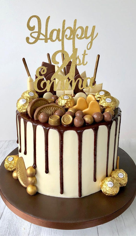 Celebrating 21 Years of Life with these Cake Ideas : Chocolate Drip & Maltesers