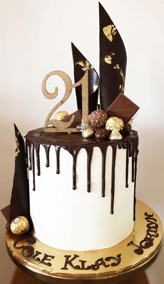 Celebrating 21 Years of Life with these Cake Ideas : Triple Chocolate + Chocolate Drip Cake