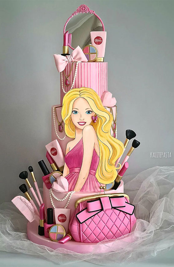 Celebrating 21 Years of Life with these Cake Ideas : Makeup Set & Barbie Cake