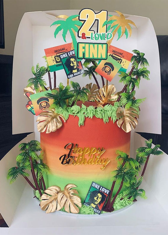 Celebrating 21 Years of Life with these Cake Ideas : Raggae Vibes