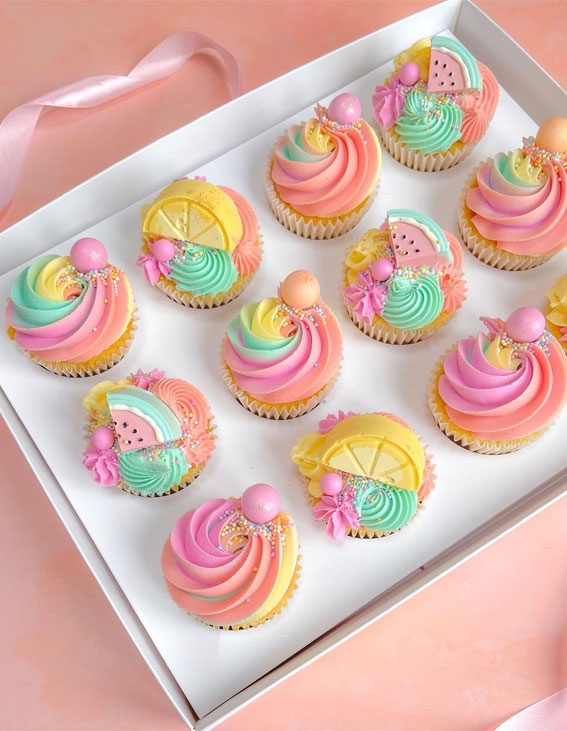 40 Sweet Temptations Irresistible Cupcake Creations : Summer Fruit Cupcakes