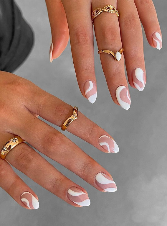 Embrace the Warmth with Radiant Summer Nails : White Negative Space
