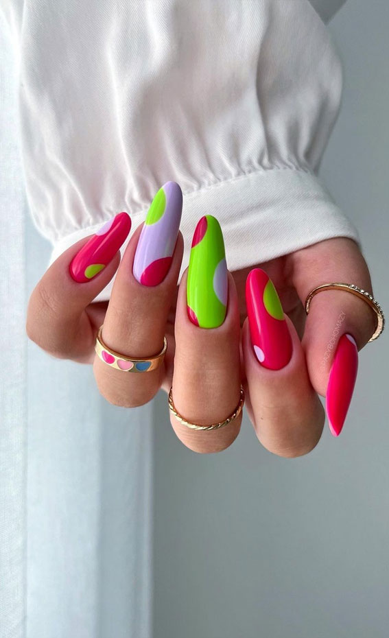 Embrace the Warmth with Radiant Summer Nails : Vibrant Colour Blocks