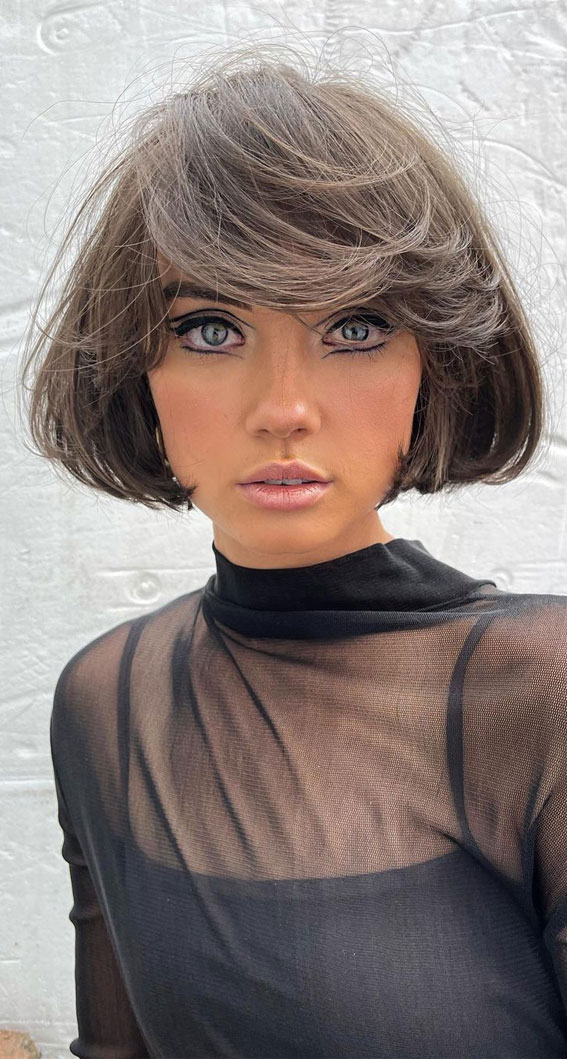 Voluminous Tousled Pixie with Long Fringe Lengths and Bangs on Silver Hair  with Highlights - The Latest Hairstyles for Men and Women (2020) -  Hairstyleology