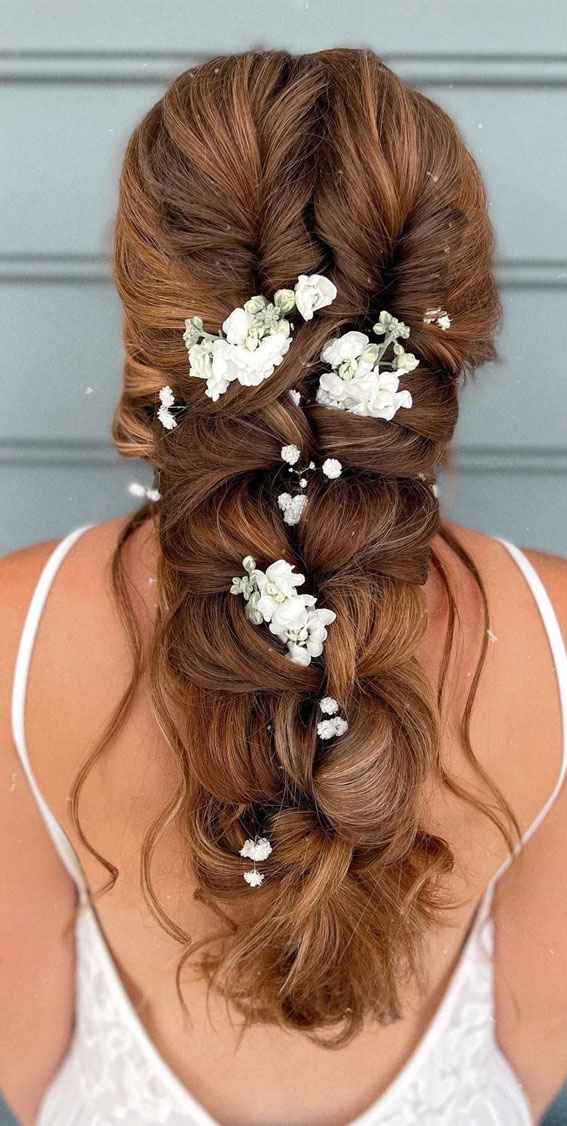30 Glamorous Braids To Make a Statement on Your Big Day : Cascading Braid