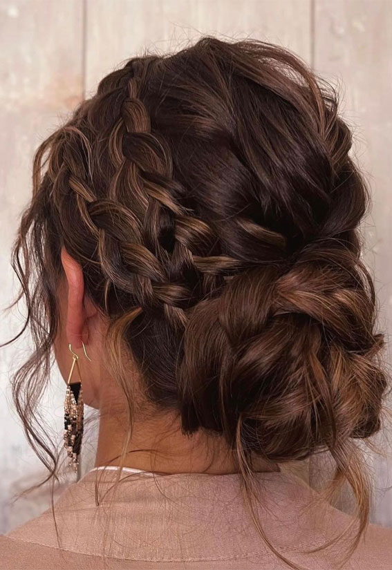30 Glamorous Braids To Make a Statement on Your Big Day : Double Braided Updo