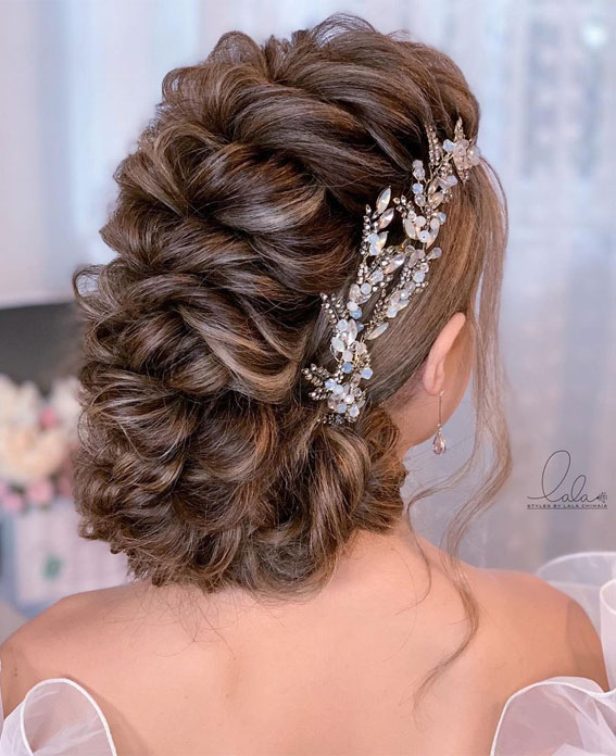 30 Glamorous Braids To Make a Statement on Your Big Day : Bridal Mohawk Updo