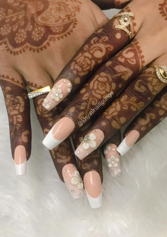 22 Gorgeous Bridal Nail Ideas for Your Big Day : Bridal Henna & Wedding Nails