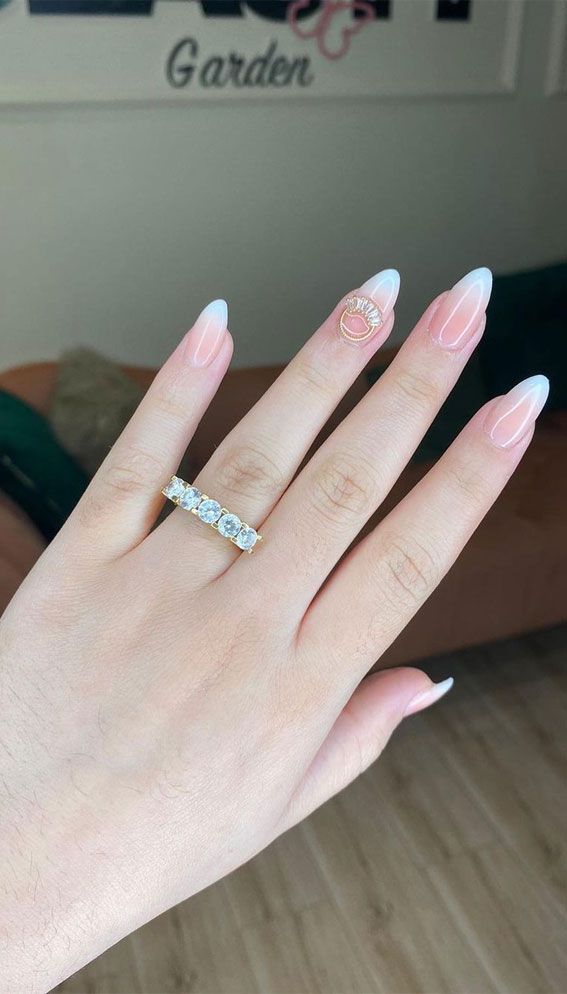 22 Gorgeous Bridal Nail Ideas for Your Big Day : Ring Inspired Bridal Nails