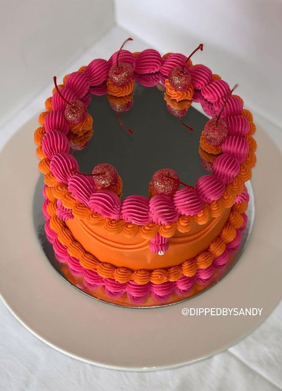 47 Buttercream Cake Ideas for Every Celebration : Bold & Pretty Mirror Cake