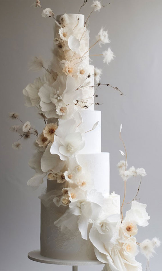 50 Romantic Wedding Cakes Love’s Sweet Symphony : Dreamy Texture Wedding Cake