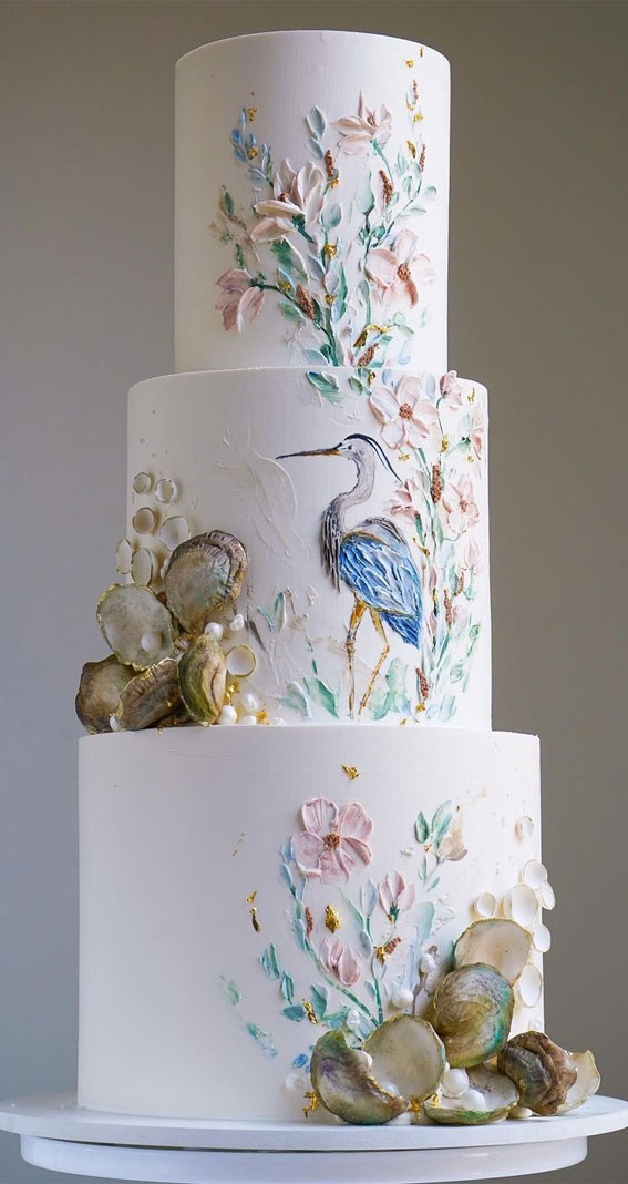50 Romantic Wedding Cakes Love’s Sweet Symphony : Elegance Buttercream Wedding Cake