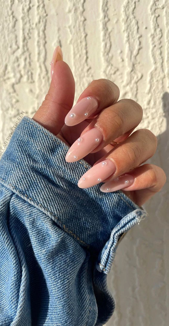 22 Gorgeous Bridal Nail Ideas for Your Big Day : Simple Bridal Nude Nails