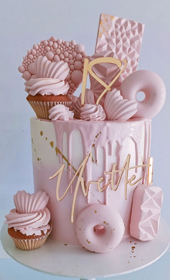18th Birthday Cake Ideas for a Memorable Celebration : Pretty in Blush Pink & Loaded of Sweet
