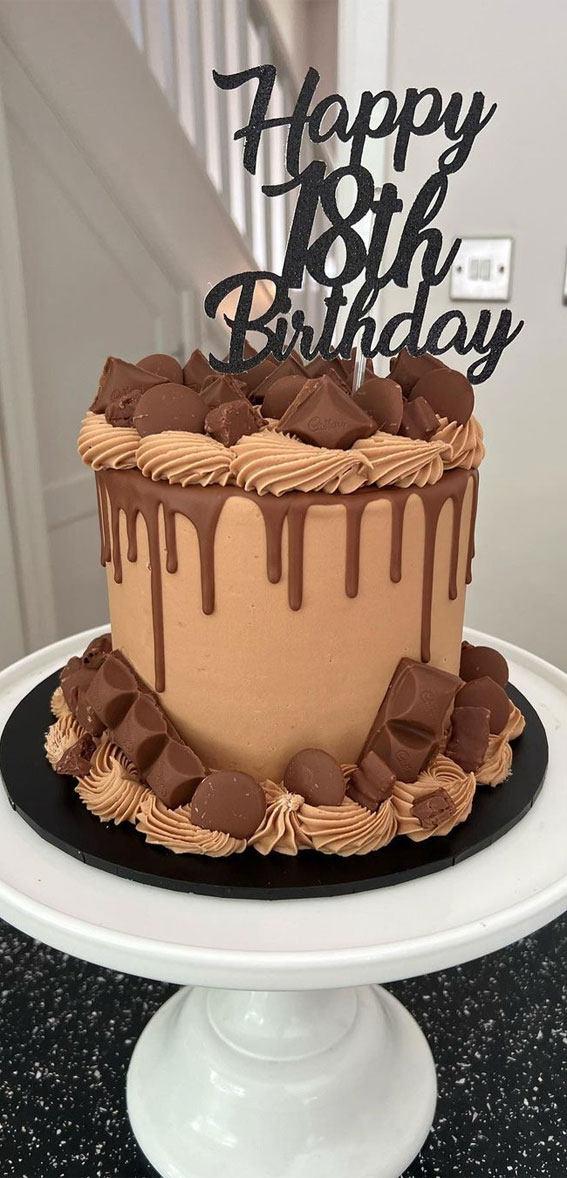 Chocolate drip cake | Chocolate cake designs, Birthday cake chocolate, Chocolate  cake decoration