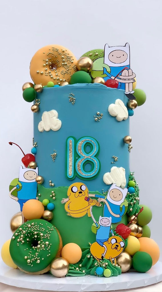 18th Birthday Cake Ideas for a Memorable Celebration : Blue Adventure Theme Cake