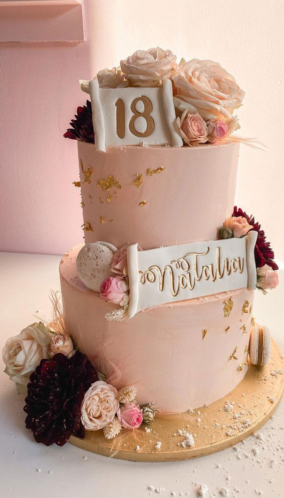 18th Birthday Cake Ideas for a Memorable Celebration : Sweetest Pink Two Tiers