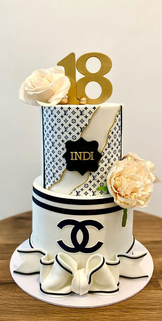 Chanel and LV 18th Birthday Cake, 18th Birthday Cake Ideas, Elegant 18th Birthday Cakes, Simple 18th Birthday Cake Designs, simple 18th birthday cake for girl, simple 18th Birthday Cake boys, 18th Birthday Cake Chocolate
