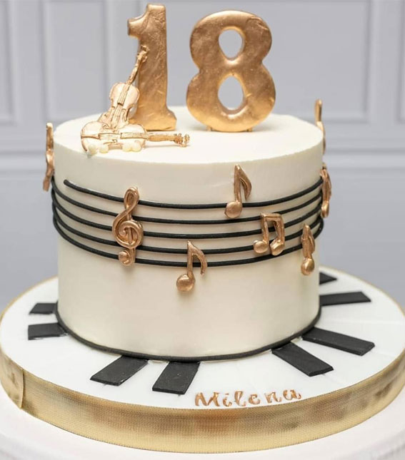 18th Birthday Cake Ideas for a Memorable Celebration : Music Theme Cake