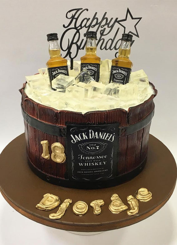 18th Birthday Cake Ideas for a Memorable Celebration : Iced Bucket & Jack Daniels Cake