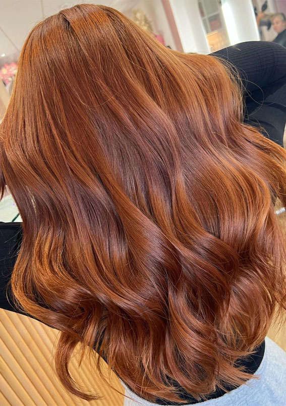 54 Trendy Hair Colour Ideas to Rock This Autumn : Sunset Ginger