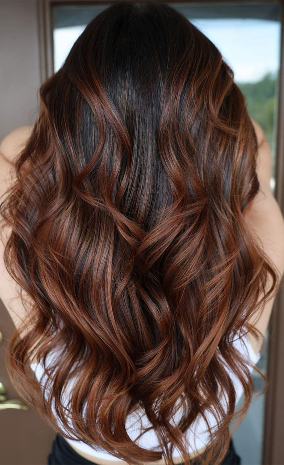 54 Trendy Hair Colour Ideas to Rock This Autumn : Soft Copper Brunette