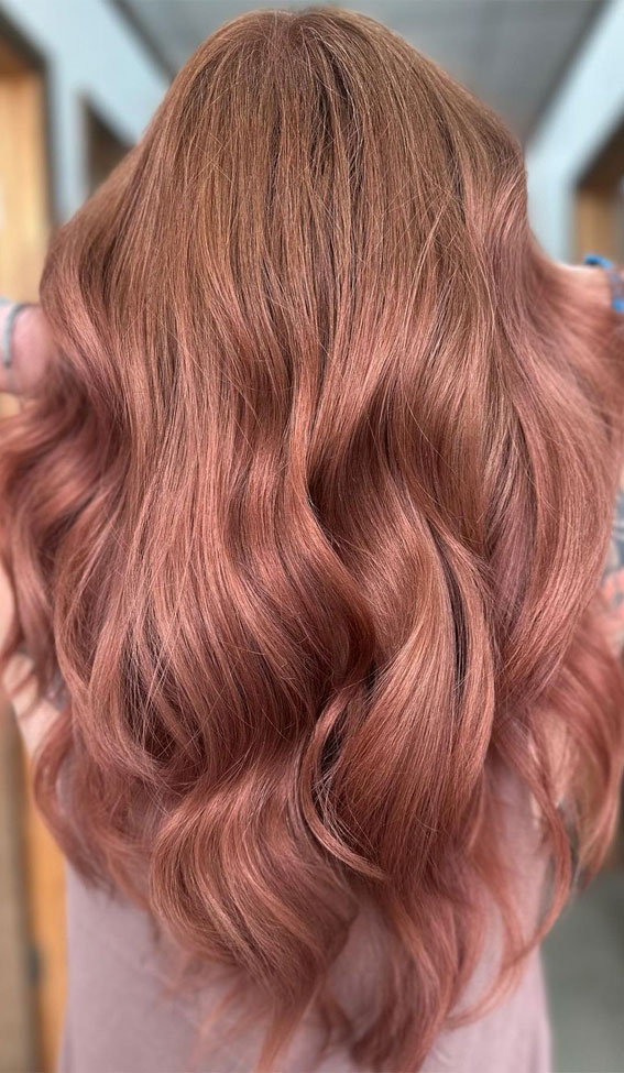 42 Stunning Autumn Hair Colour Ideas to Embrace the Season : Copper Rose Hair Colour
