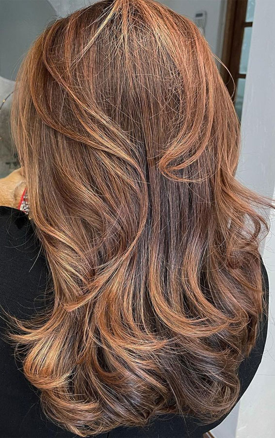 42 Stunning Autumn Hair Colour Ideas to Embrace the Season : Multi-Dimensional