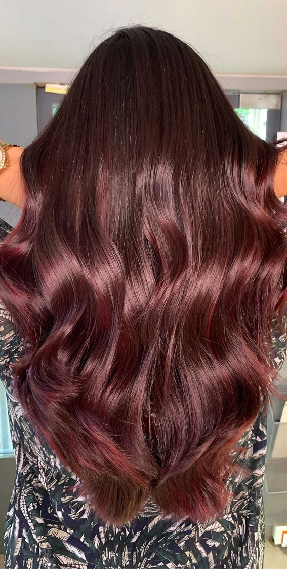 42 Stunning Autumn Hair Colour Ideas to Embrace the Season : Plum Soft ...